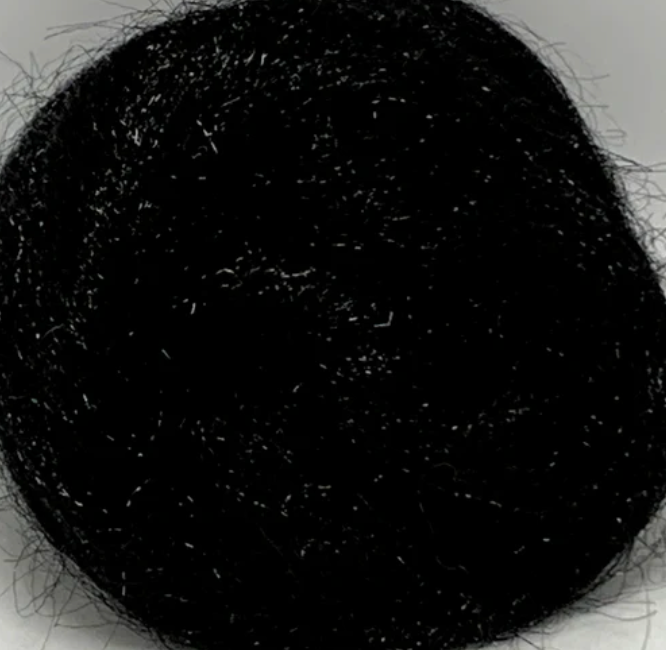 Fabulous Firestar! Jet Black for Spinning and Felting
