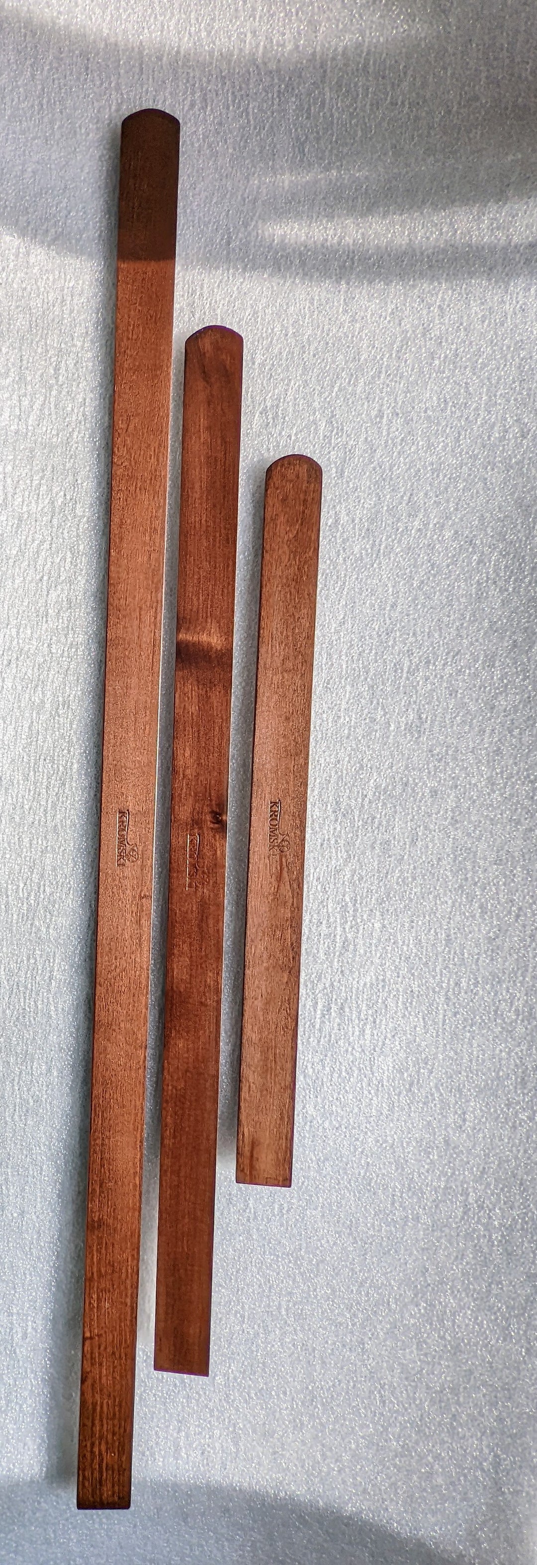 Kromski WALNUT Shuttles & Pick Up Sticks for Harp Forte Rigid Heddle Loom