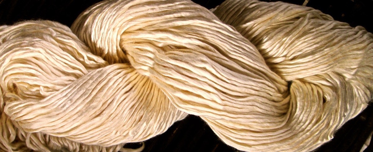Mulberry Silk String, Thin Silk String, Natural Silk Yarn, Weaving,  Knitting, Mixed Media, Crochet