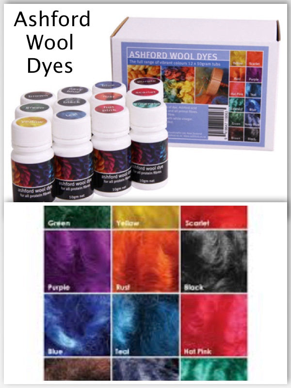 Ashford Wool Dye good Collection - 12 pack