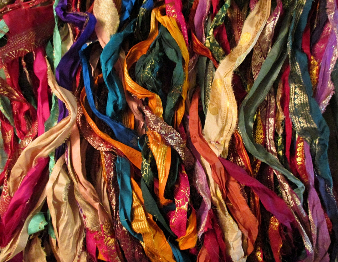 Gorgeous Brocade Persian Bazaar Recycled Sari Silk Ribbon