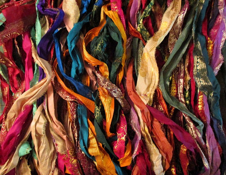 Gorgeous Brocade Persian Bazaar Recycled Sari Silk Ribbon