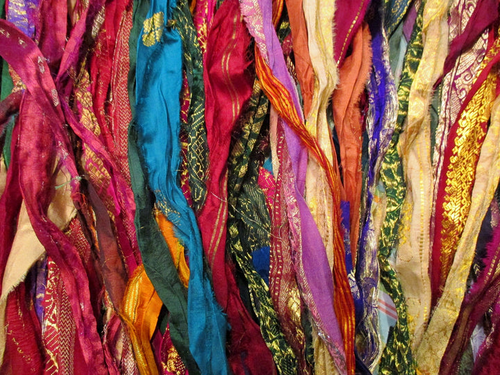 Gorgeous Brocade Persian Bazaar Recycled Sari Silk Ribbon