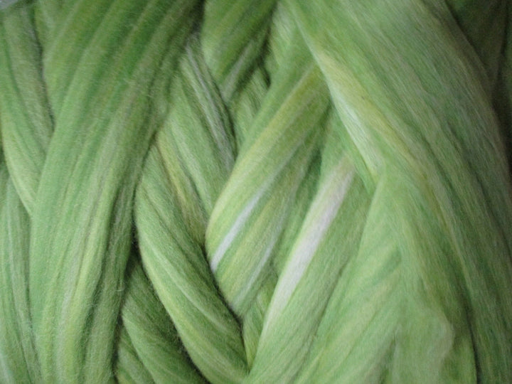 Super Fine & Organic Light Greens Multi Merino Silk Blend DHG Merino