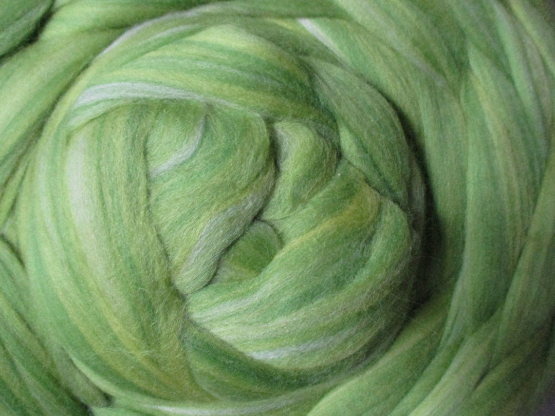 Super Fine & Organic Light Greens Multi Merino Silk Blend DHG Merino