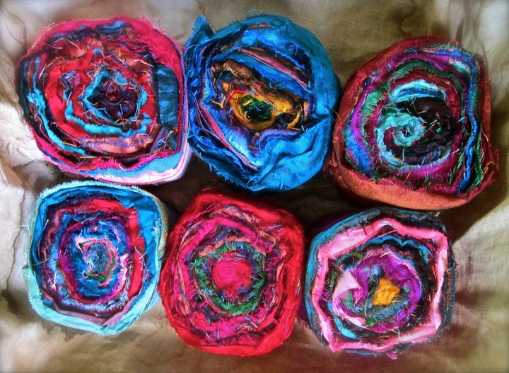 Stunning Extra Wide Persian Bazaar Recycled Sari Silk Ribbon