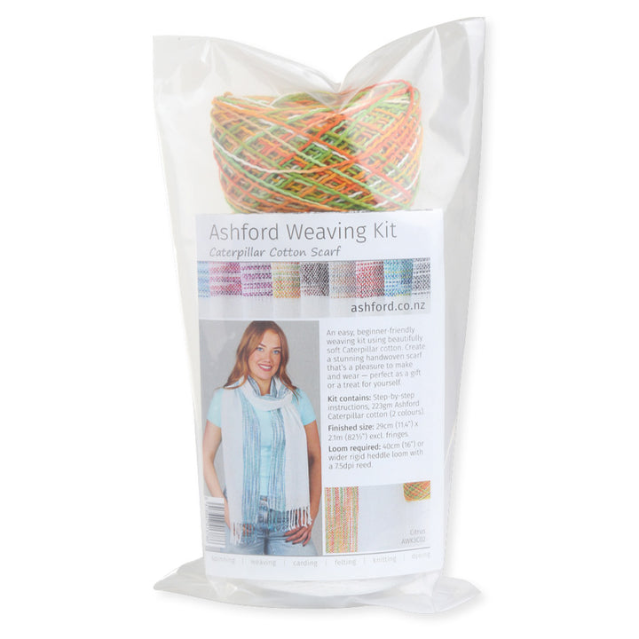 Ashford Caterpillar Cotton Scarf Weaving Kit
