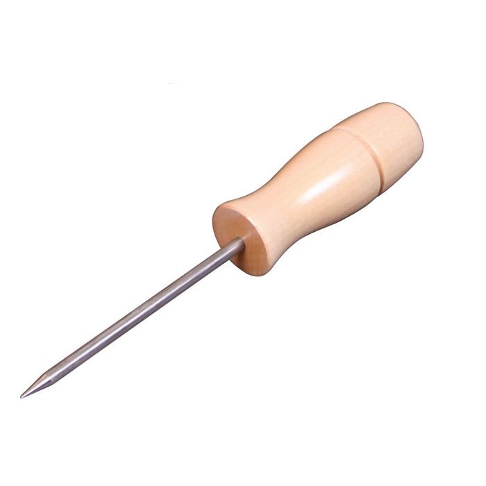 Ashford Doffer Stick – Awl with wooden handle and metal tip for drum carder use.
