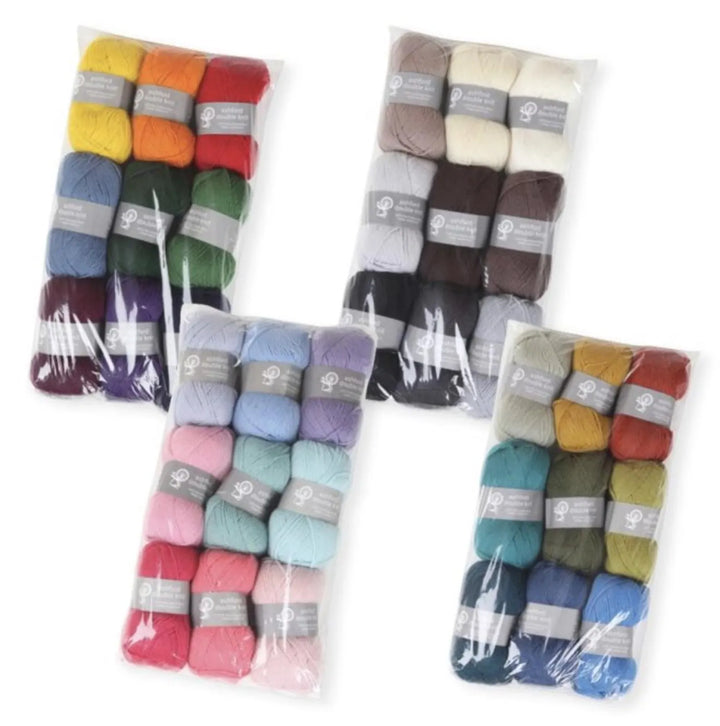 Ashford Classics Double Knit Wool Yarn – 100% New Zealand Wool, DK 8-Ply, 9-Ball Color Collection