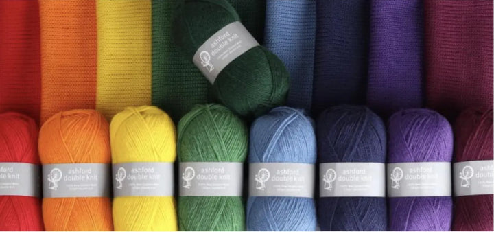 Ashford Classics Double Knit Wool Yarn – 100% New Zealand Wool, DK 8-Ply, 9-Ball Color Collection