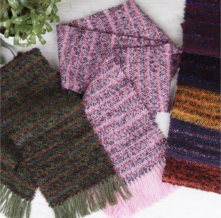 Ashford Easy Weave Scarf Kit – Wool & Mohair Yarn, Beginner Weaving Project