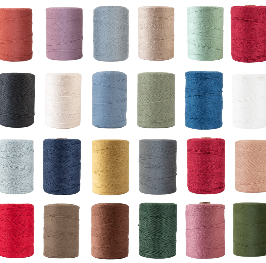 100% Unmercerized Cotton Warp Yarn - 800 Yard Cone for Weaving