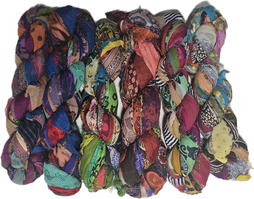 Gorgeous Persian Bazaar Multi Recycled Sari Silk Ribbon