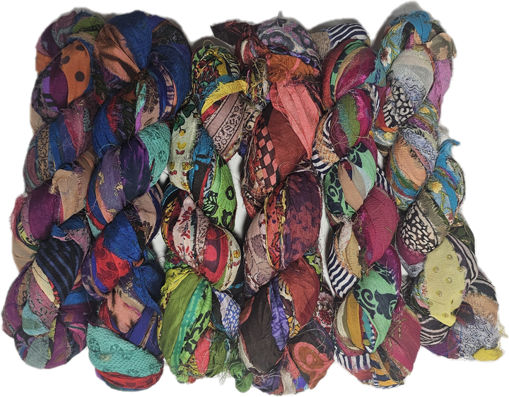 Gorgeous Persian Bazaar Multi Recycled Sari Silk Ribbon