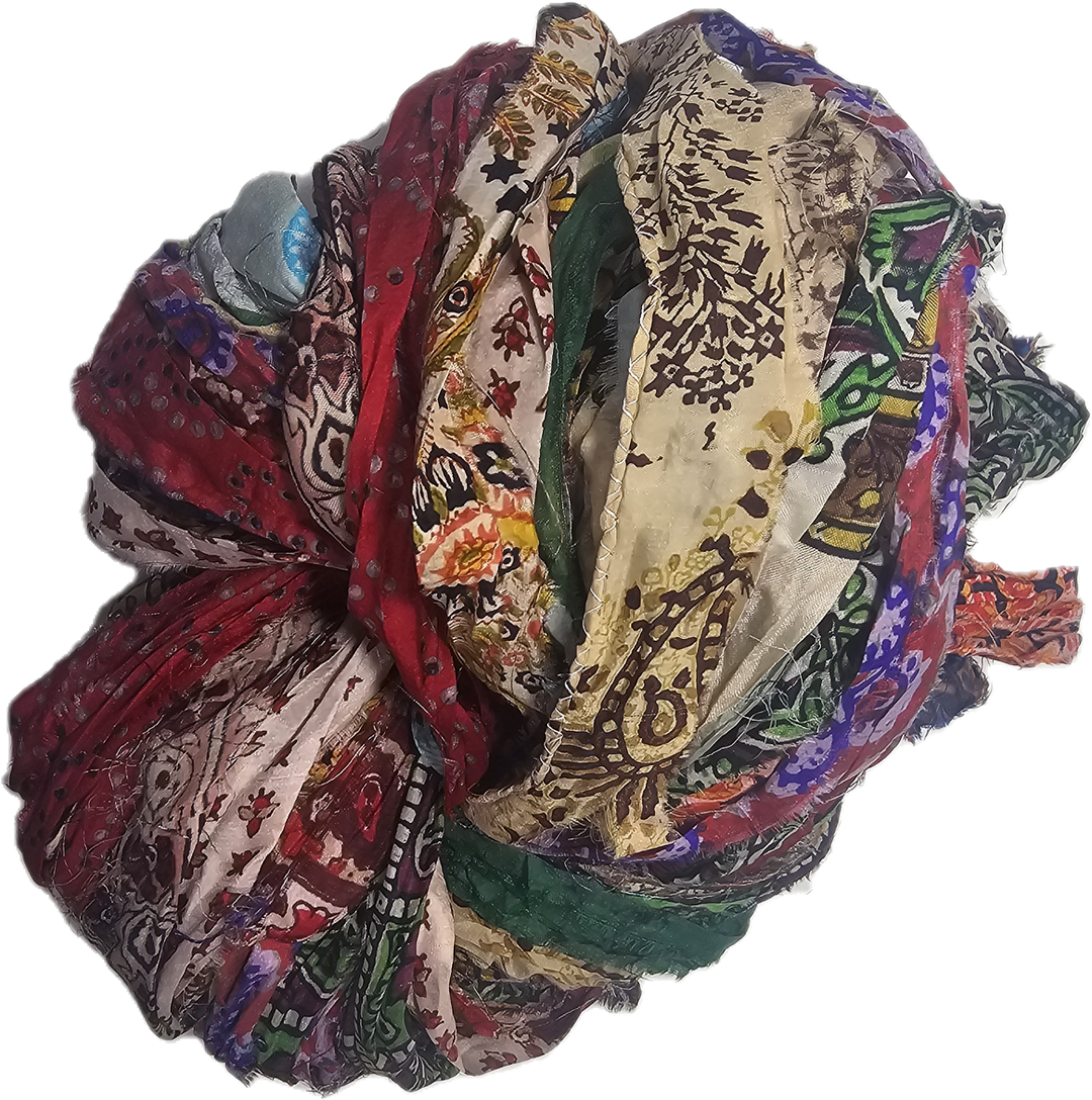 Gorgeous Persian Bazaar Multi Recycled Sari Silk Ribbon