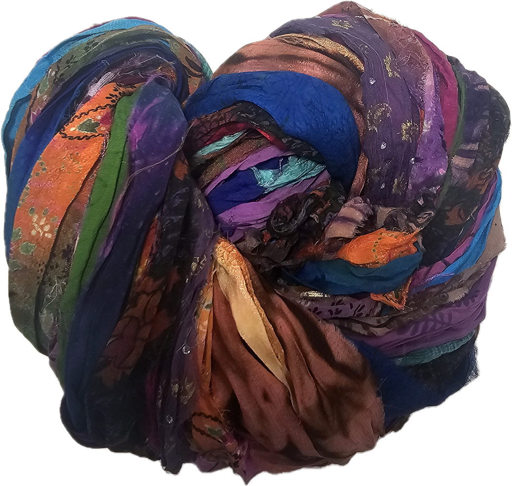 Gorgeous Persian Bazaar Multi Recycled Sari Silk Ribbon