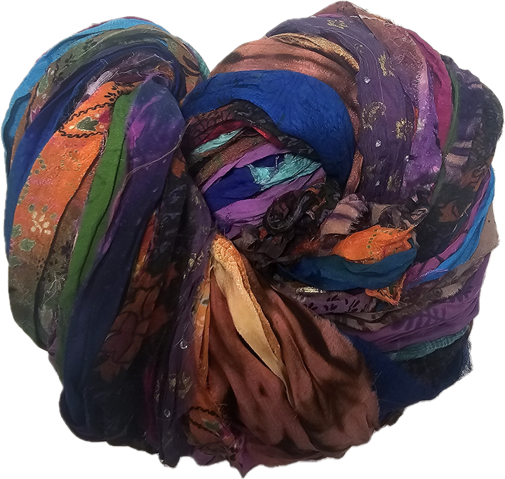 Gorgeous Persian Bazaar Multi Recycled Sari Silk Ribbon