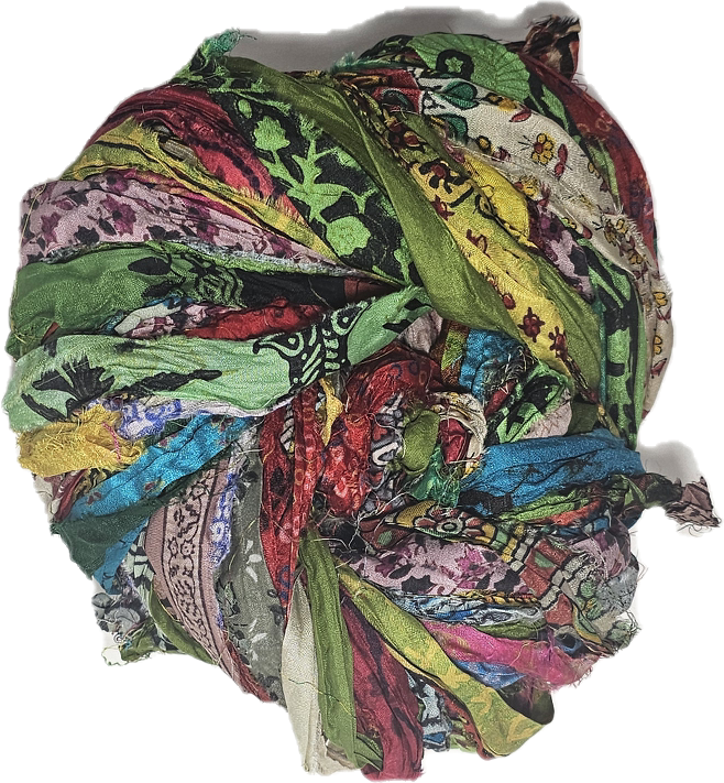 Gorgeous Persian Bazaar Multi Recycled Sari Silk Ribbon