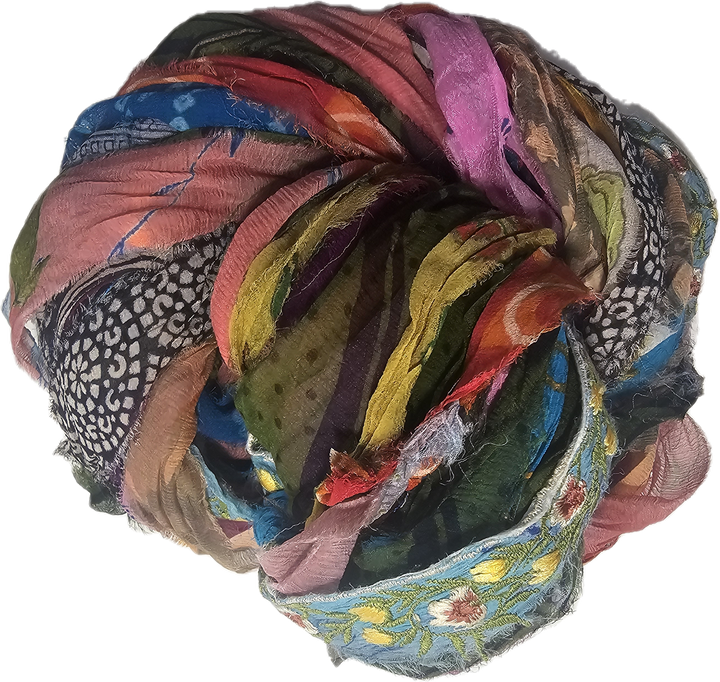 Gorgeous Persian Bazaar Multi Recycled Sari Silk Ribbon