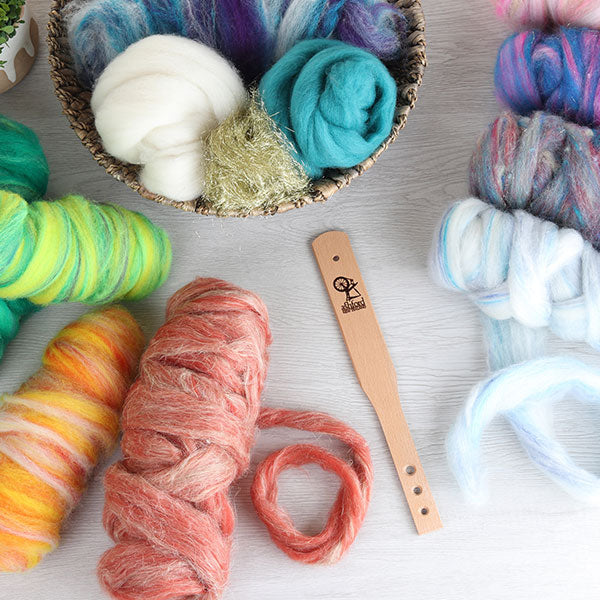 Beech wood yarn diz for hand spinning fiber preparation