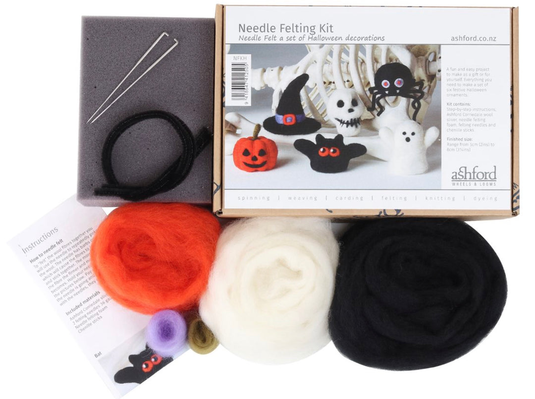 Ashford Needle Felting Kit – Spooky Halloween Creatures