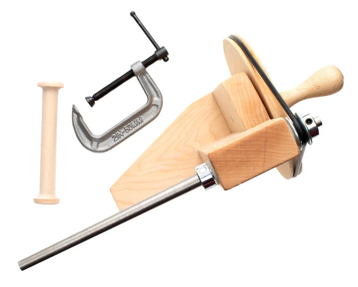 Bobbin winder with wooden bobbin included