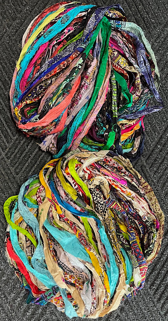 Gorgeous Persian Bazaar Multi Recycled Sari Silk Ribbon