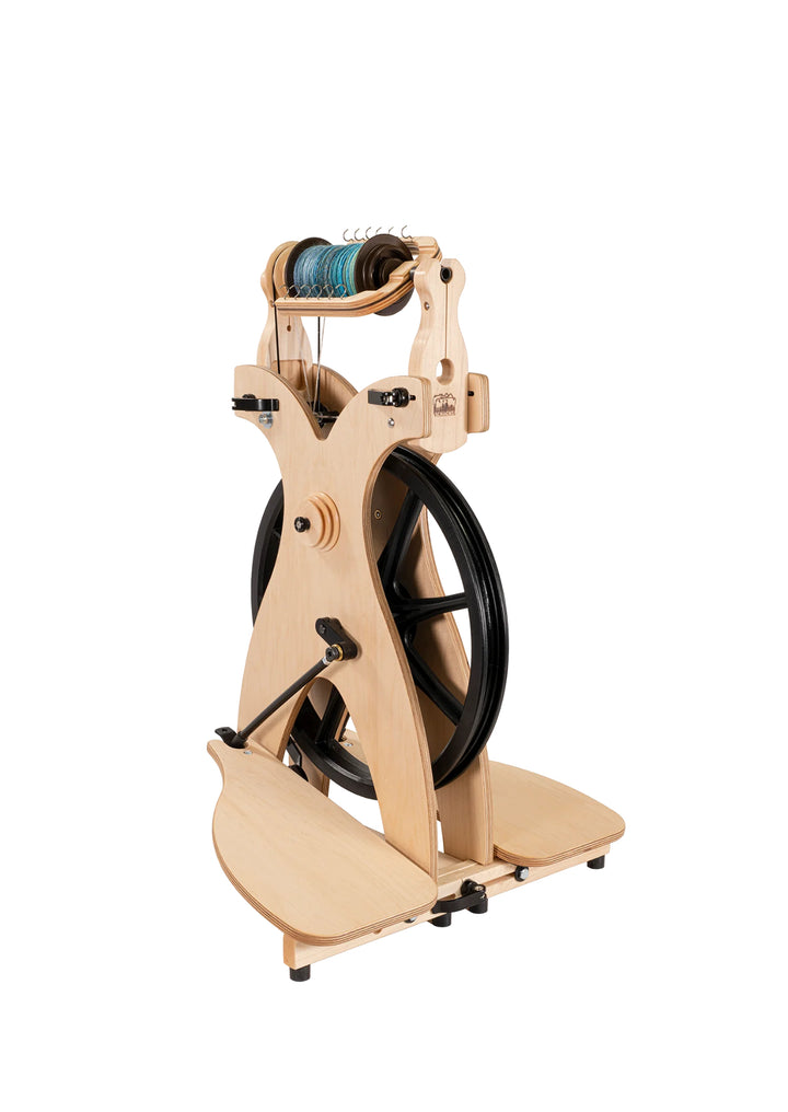 Discover the Schacht Sidekick Spinning Wheel, expertly crafted for fiber artists seeking both portability and performance. Designed with a focus on ease of use, this spinning wheel incorporates advanced technology with an aesthetically pleasing natural wood finish.