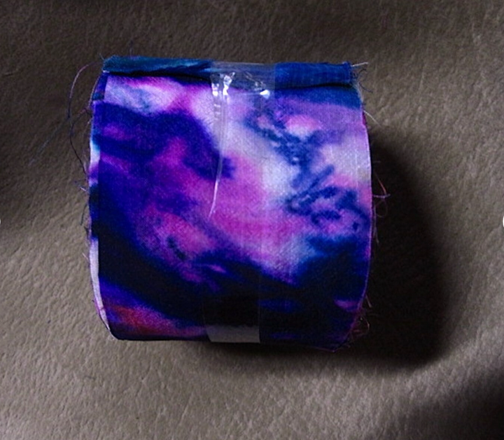 EXTRA WIDE Galaxy Tie Dye Colorful Multi Recycled Sari Silk Ribbon