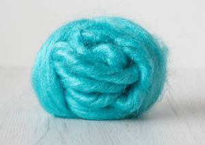 Fabulous Firestar! bright Turquoise Great for Spinning and Felting