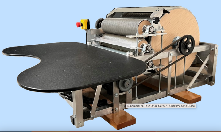 USA Made Super Card XL Four Drum Brother E-Drum Carder