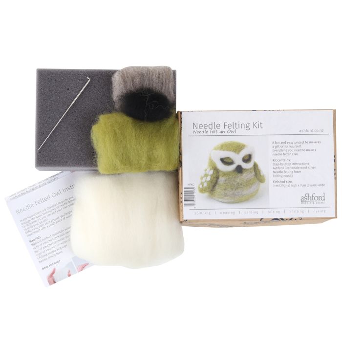 Ashford Needle Felting Kit - Owl | DIY Craft Kit