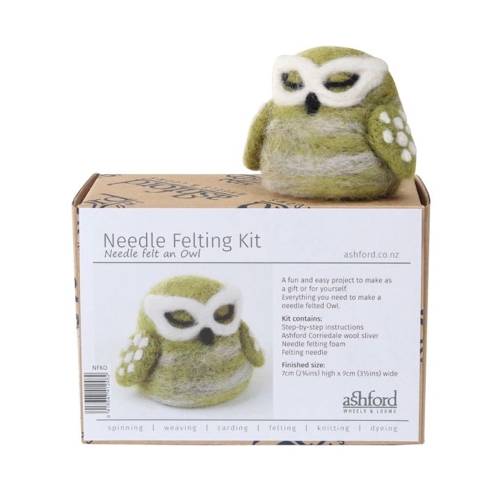 Ashford Needle Felting Kit - Owl | DIY Craft Kit