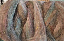 Load image into Gallery viewer, Mill End Deep Tones Roving Montage Merino/Silk/Corriedale/Alpaca Beautiful Heather Colorway 1, 2, 4 or 8 Oz SUPER FAST SHIPPING!
