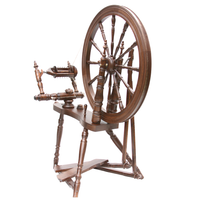 Load image into Gallery viewer, Crafted for the discerning fiber artisan, the Kromski Symphony spinning wheel in walnut finish blends classic aesthetics with superior functionality. Its robust build ensures a smooth and quiet spinning process.
