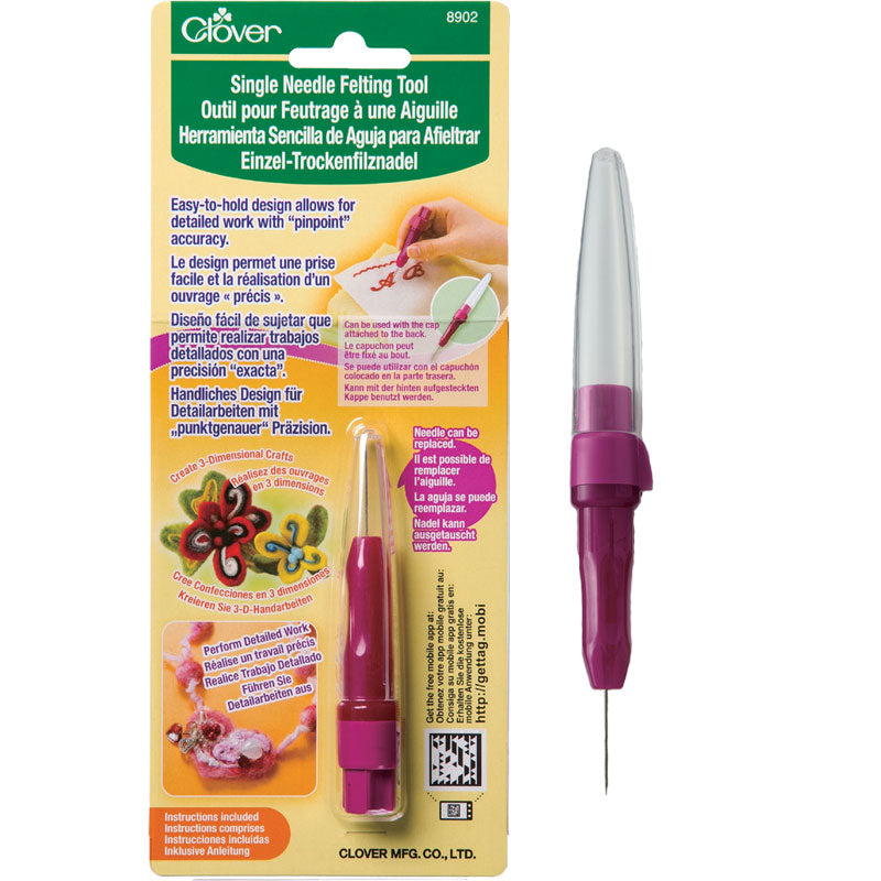 Felting needle tool for wool and fiber