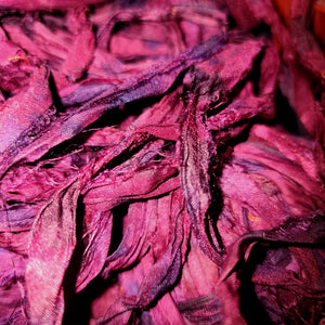 Sangria Multi Recycled Sari Silk Ribbon