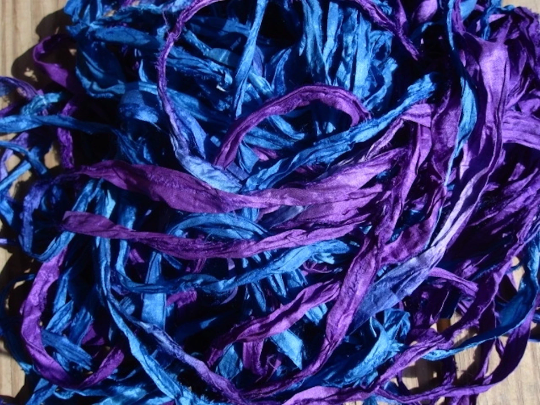 Nightshades Recycled Sari Silk Ribbon/Yarn