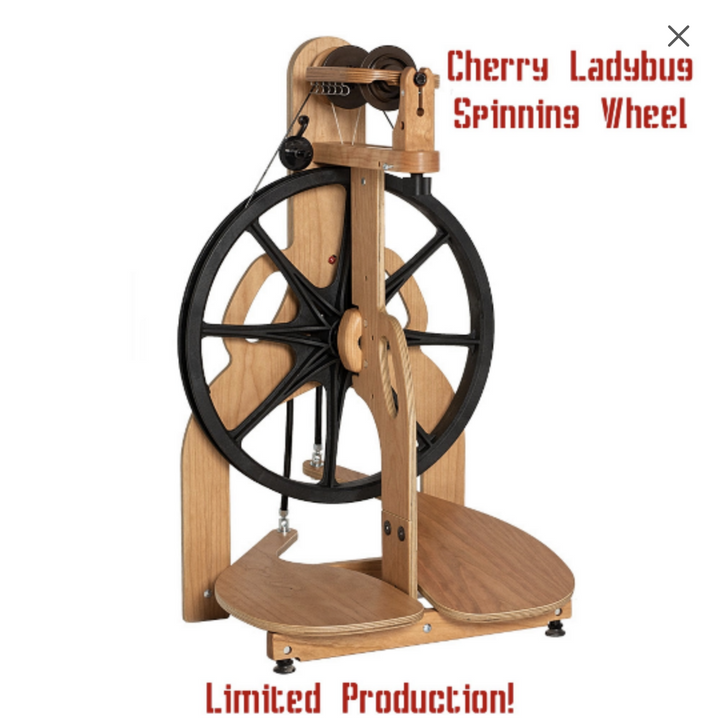 New Limited Production Cherry Ladybug Schacht Spinning Wheels Free Shipping] New Limited Production Cherry Ladybug Schacht Spinning Wheels Free Shipping