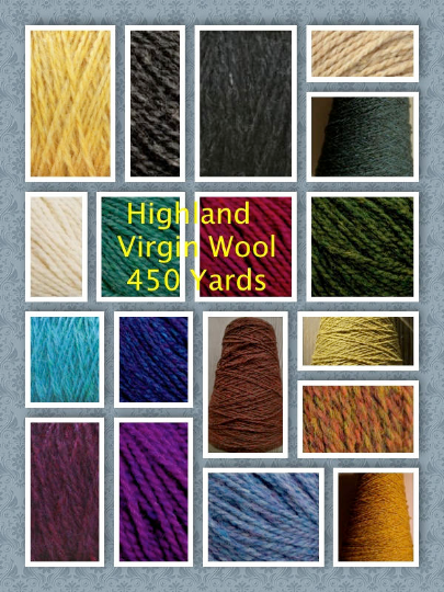 100% Virgin Highland Wool Yarn