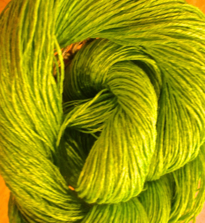 Wet Spun Linen Yarn Soft & Durable "Flourescent Green"