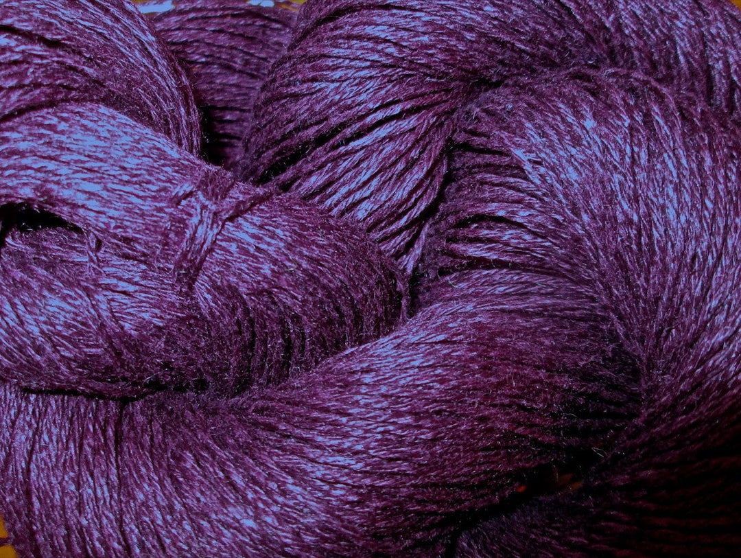 Wet Spun Linen Yarn Soft & Durable "Eggplant"