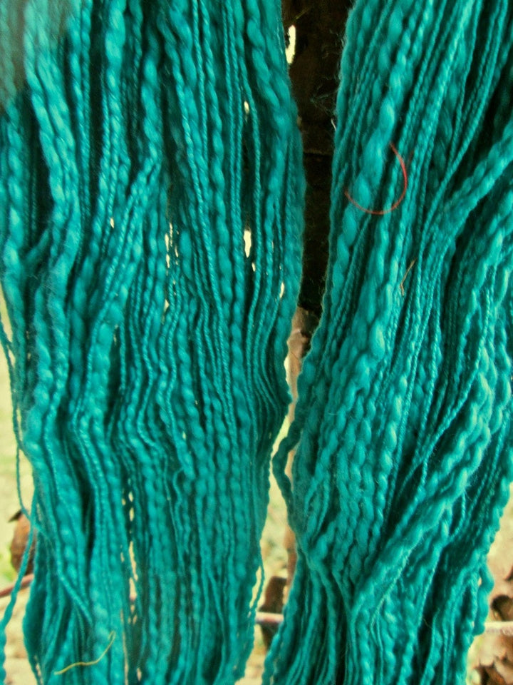 Novelty Yarn Teal 100% Cotton Slub Yarn Thick 'n Thin 300 - 350+ Yards SUPERFAST SHIPPING!