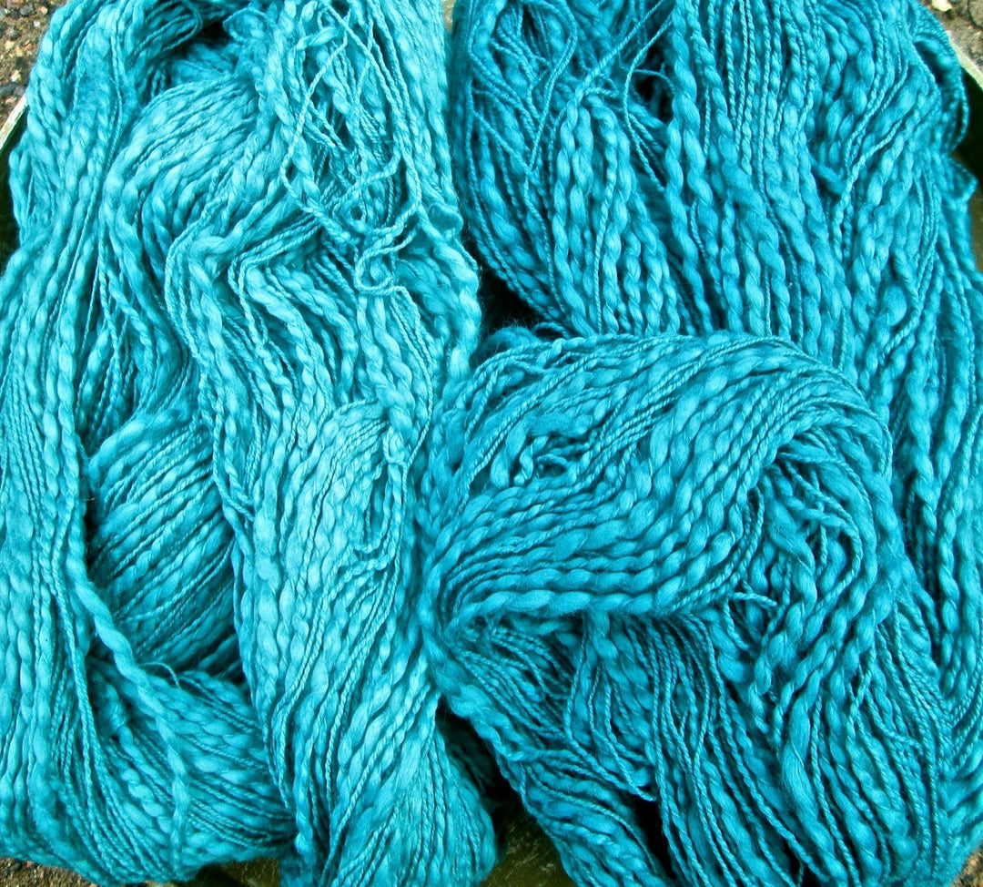 Novelty Yarn Tealquoise 100% Cotton Slub Yarn/Thread Thick 'n Thin 300 - 350+ Yards SUPER FAST SHIPPING!