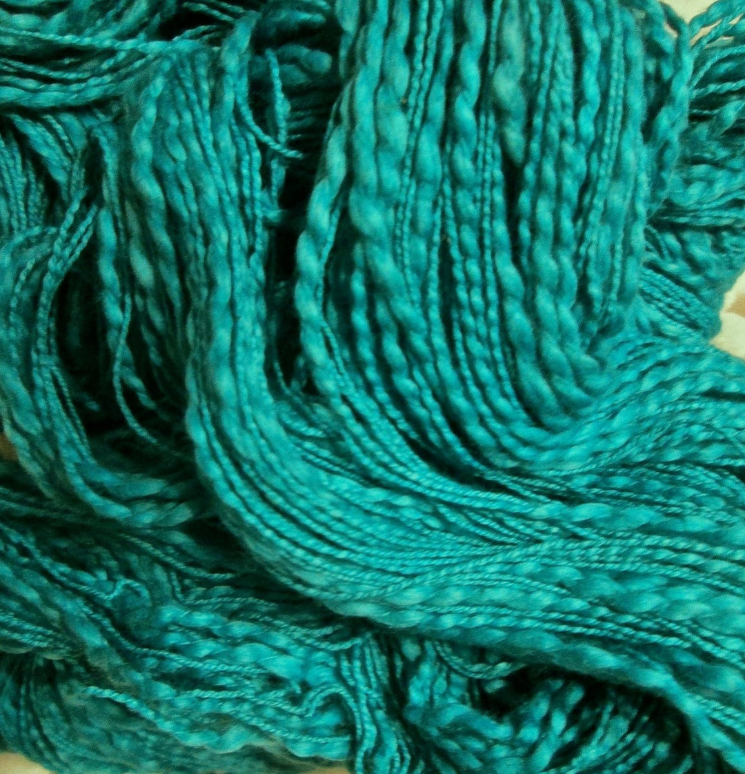 Novelty Yarn Tealquoise 100% Cotton Slub Yarn/Thread Thick 'n Thin 300 - 350+ Yards SUPER FAST SHIPPING!