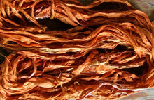 Load image into Gallery viewer, Cayenne Recycled Sari Silk Ribbon Yarn 5 Yards for Jewelry Weaving Spinning &amp; Mixed Media SUPER FAST SHIPPING!
