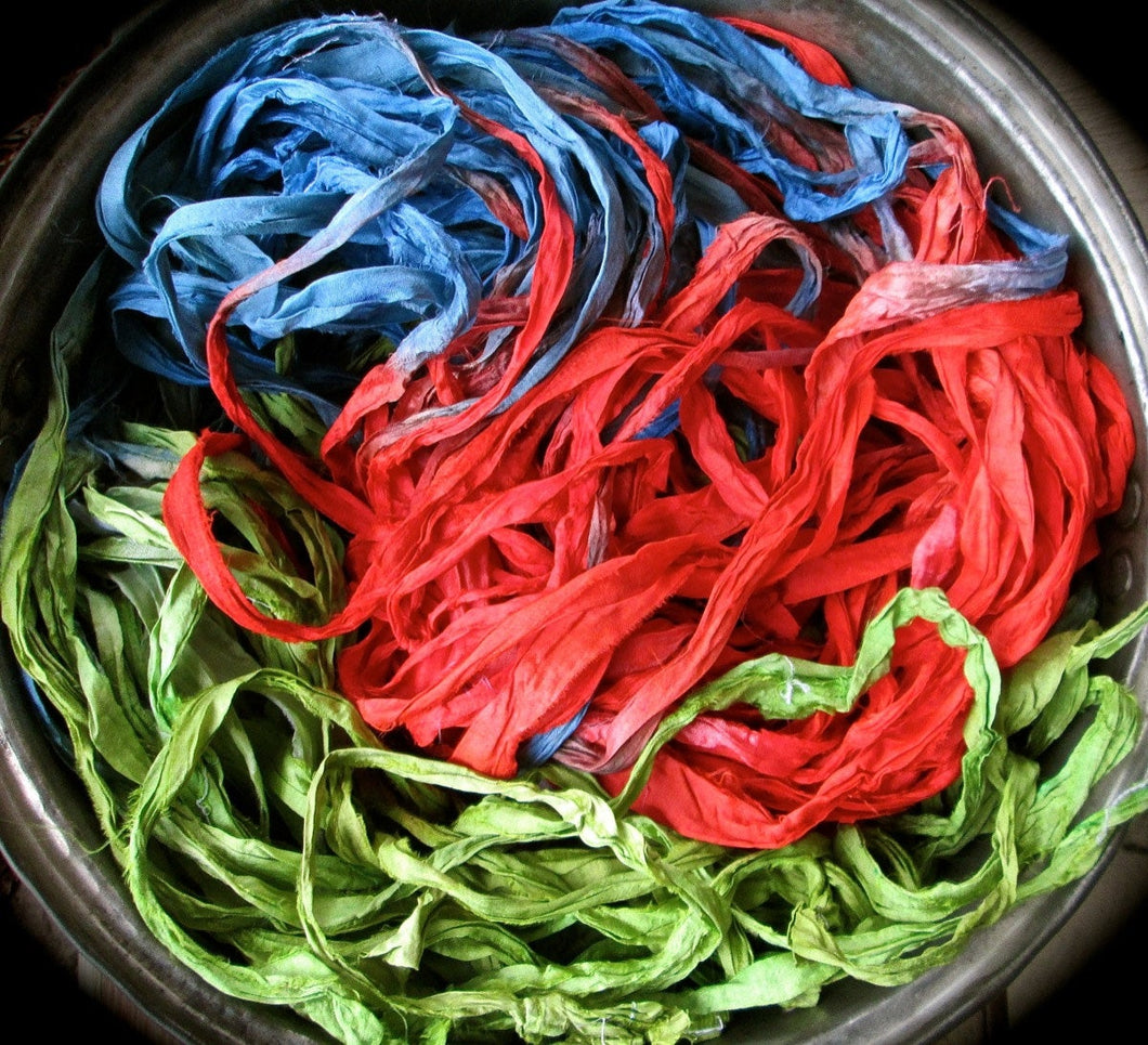 Gorgeous Fanfare Recycled Sari Silk Ribbon