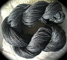 Load image into Gallery viewer, Wet Spun Linen Yarn Soft &amp; Durable Charcoal Gray Spinning and Weaving
