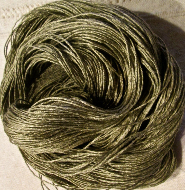 Wet Spun Linen Yarn Soft & Durable "Olive"