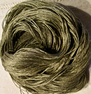 Wet Spun Linen Yarn Soft & Durable "Olive" Spinning Plying SUPER FAST SHIPPING!